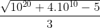 racine carrée tres difficile Png.latex?\frac{\sqrt{10^{20}+4